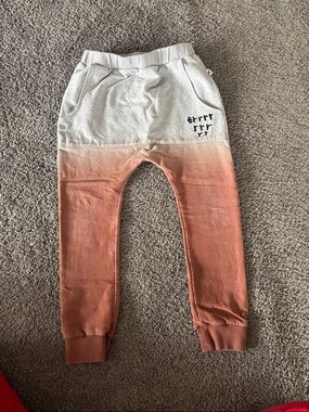 Kids Ombré Sweat Joggers in Cream and Rust